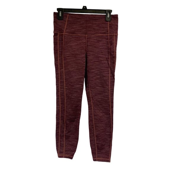 Athleta Power Up 7/8 Space Dye Leggings Muted Purple Size M‎ - Picture 1 of 9